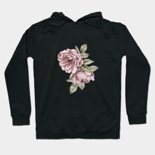 Two Dusty Pink Roses Hoodie